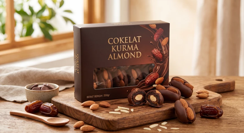 Cokelat Kurma Almond 250gr