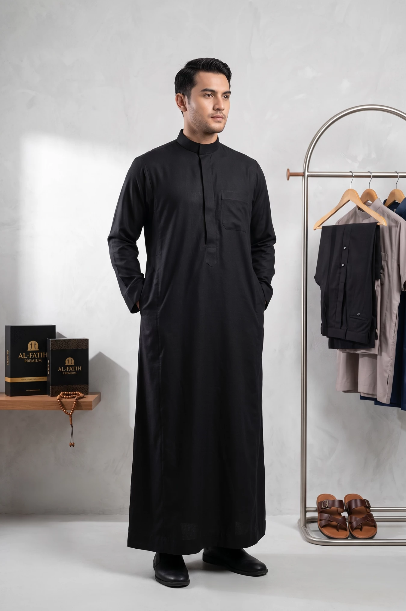Gamis Hitam Pria (Jubah)